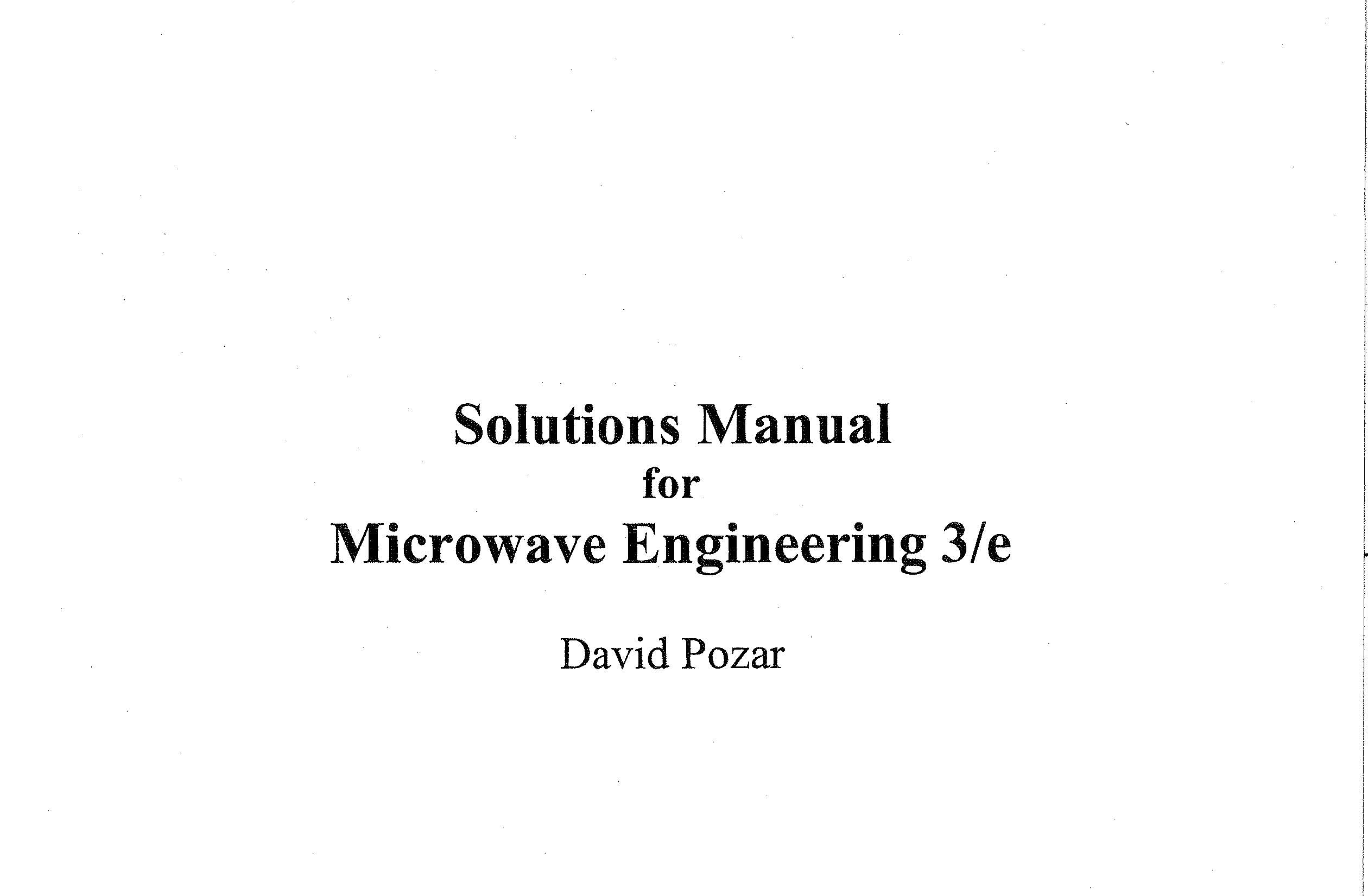 Microwave Engineering 3e - David M Pozar - Solutions Manual.jpg